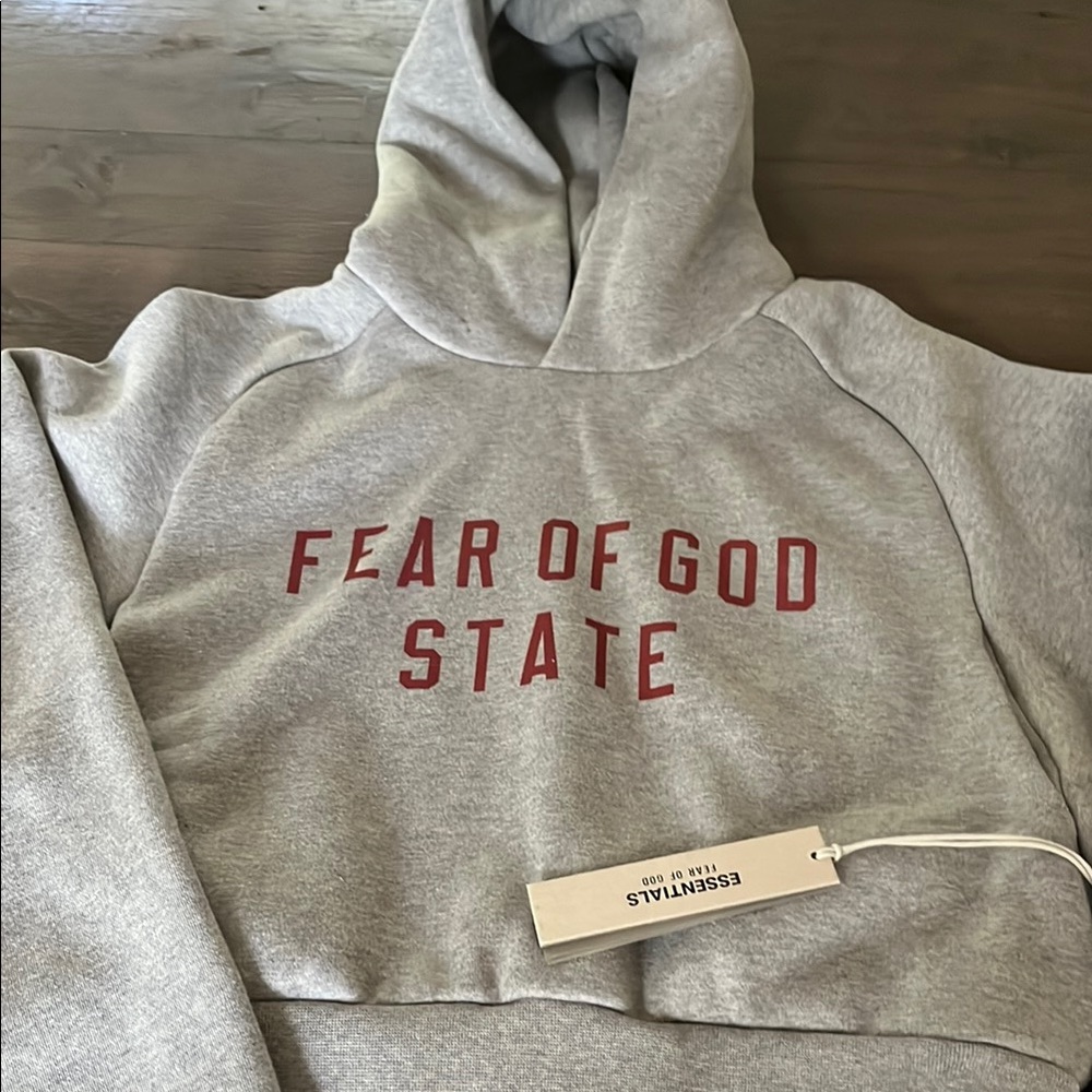Fear of God Essentials Gray Hoodie